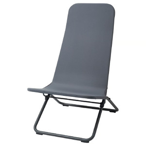 VIGGSÖ Lounge chair, outdoor, foldable dark grey