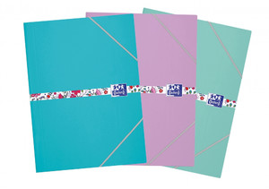 Document Folder with Elastic Band A4, Oxford Floral Pastel, 1pc, assorted colours