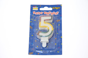 Birthday Candle 5 Glitter