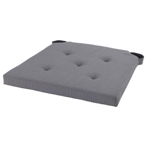 JUSTINA Chair pad, grey, 35/42x40x4.0 cm