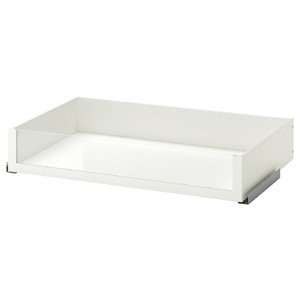 KOMPLEMENT Drawer with glass front, white, 100x58 cm