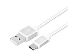 TB Cable USB - USB C Cable 2m, silver