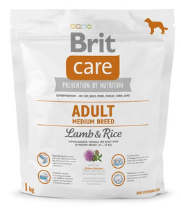 Brit Care Dog Food New Adult Medium Breed Lamb & Rice 1kg