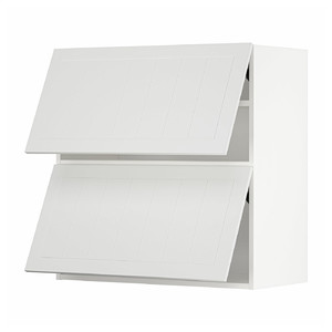 METOD Wall cabinet horizontal w 2 doors, white/Stensund white, 80x80 cm