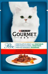 Gourmet Perle Cat Food Beef with Vegetables 85g