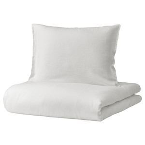DYTÅG Duvet cover and 2 pillowcases, white, 200x200/50x60 cm