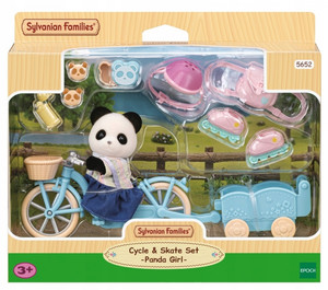 Sylvanian Families Cycle & Skate Set Panda Girl 3+