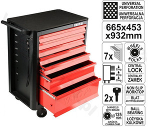 Yato Workshop Trolley Cabinet with 7 Drawers 09000