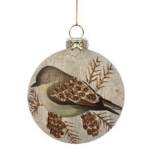 Christmas Glass Bauble 8cm, 1pc, assorted