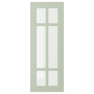 STENSUND Glass door, light green, 30x80 cm