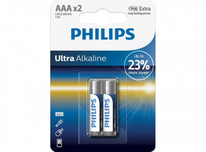 Philips LR03-AAA Battery 1.5V 2 Pack