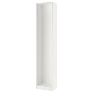 PAX Wardrobe frame, white, 50x35x236 cm