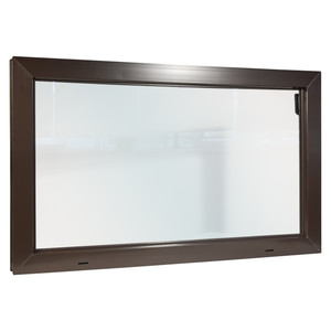 Utility Window ACO PVC 100 x 60 cm, brown