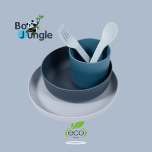 Bo Jungle B-CPLA Biodegradable Children's Tableware Set 5pcs Blue