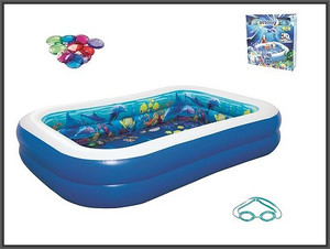 Bestway Inflatable 3D Play Adventure Pool 262x175x51cm with Accessories