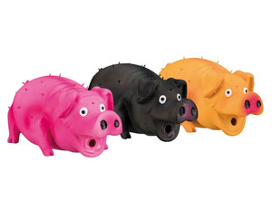 Trixie Latex Dog Toy Bristle Pig 21cm, 1pc, assorted colours