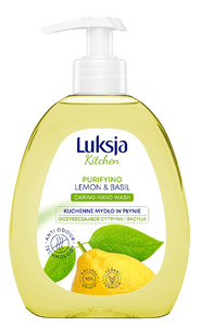 Luksja Kitchen Caring Hand Wash Purifying Lemon & Basil Vegan 93% Natural 300ml