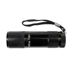 Yato Flashlight, 9 LED, aluminium, black
