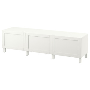 BESTÅ Storage combination with drawers, Hanviken white, 180x40x48 cm