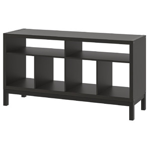 KALLAX Tv bench with underframe, black-brown, 147x39x78 cm