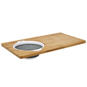 Bamboo Chopping Board with Integrated Sieve
