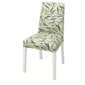 BERGMUND Chair, white, Fågelfors multicolour