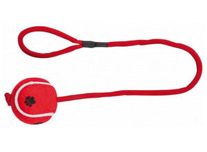 Trixie Dog Toy Tennis Ball on Rope 6cm/50cm, assorted colours