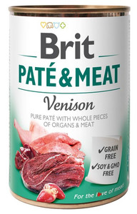 Brit Pate & Meat Venison Dog Food Can 400g