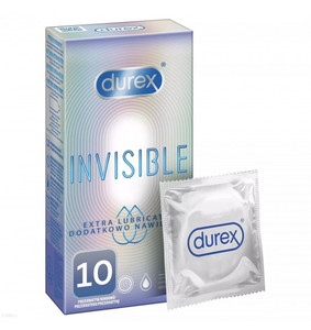 Durex Condoms Invisible A10 extra lubricated 10pcs