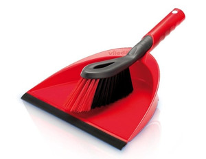 Vileda Short Handle Dust Pan with Brush 2in1