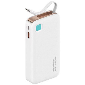 USAMS Power Bank Powerbank 10000mAh 20W Retractable USB-C Cable