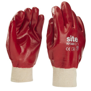 General Handling Gloves PVC Size L, red