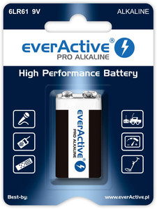 EverActive R9/6LR61 Batteries 9V Pro Alkaline Blister