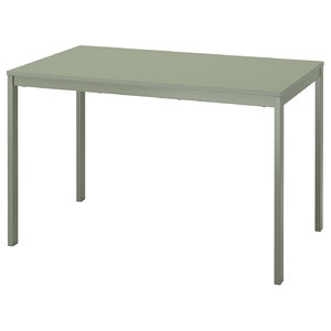VIHALS Extendable table, green, 120/180x74 cm