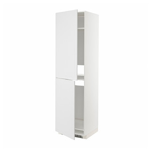 METOD High cabinet for fridge/freezer, white/Stensund white, 60x60x220 cm