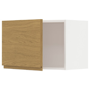 METOD Wall cabinet, white/Voxtorp oak effect, 60x40 cm