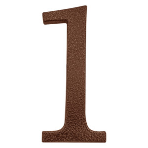 House Digit Number "1" 190 mm, aluminium, golden brown