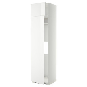 METOD Hi cab f fridge or freezer w 2 drs, white/Ringhult white, 60x60x240 cm