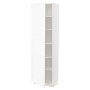 METOD High cabinet with shelves, white Enköping/white wood effect, 60x37x200 cm