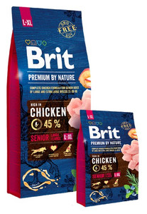 Brit Dog Food Premium By Nature Senior L+XL Large + Extra Large 15kg