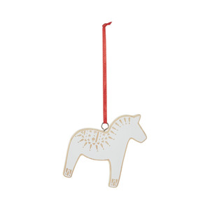 Christmas Hanging Decoration Horse, white