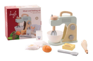 Joueco Wooden Mixer Toy with Accessories 3+