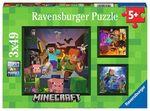 Ravensburger Children's Puzzle Minecraft 3x49 5+