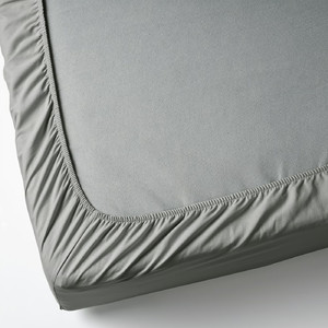 DVALA Fitted sheet, grey, Super king