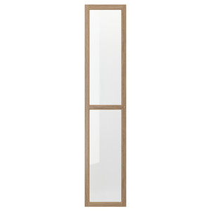 OXBERG Glass door, oak effect, 40x192 cm