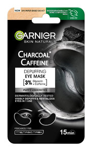 GARNIER Skin Naturals Charcoal Caffeine Depuffing Eye Mask 5g