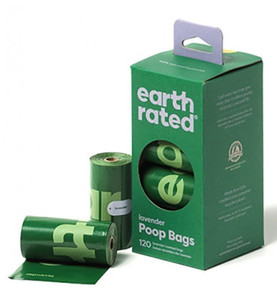 Earth Rated Eco Poop Bags 8x15pcs, lavender