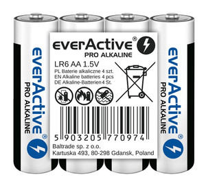 EverActive Pro Alkaline LR6/AA Batteries 4 Pack