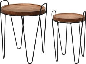 Set of 2 Tables Orbe, teak wood