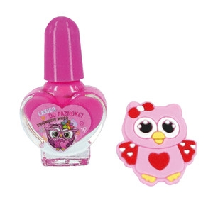 Nail Polish for Girls Water Washable Heart 5ml, pink